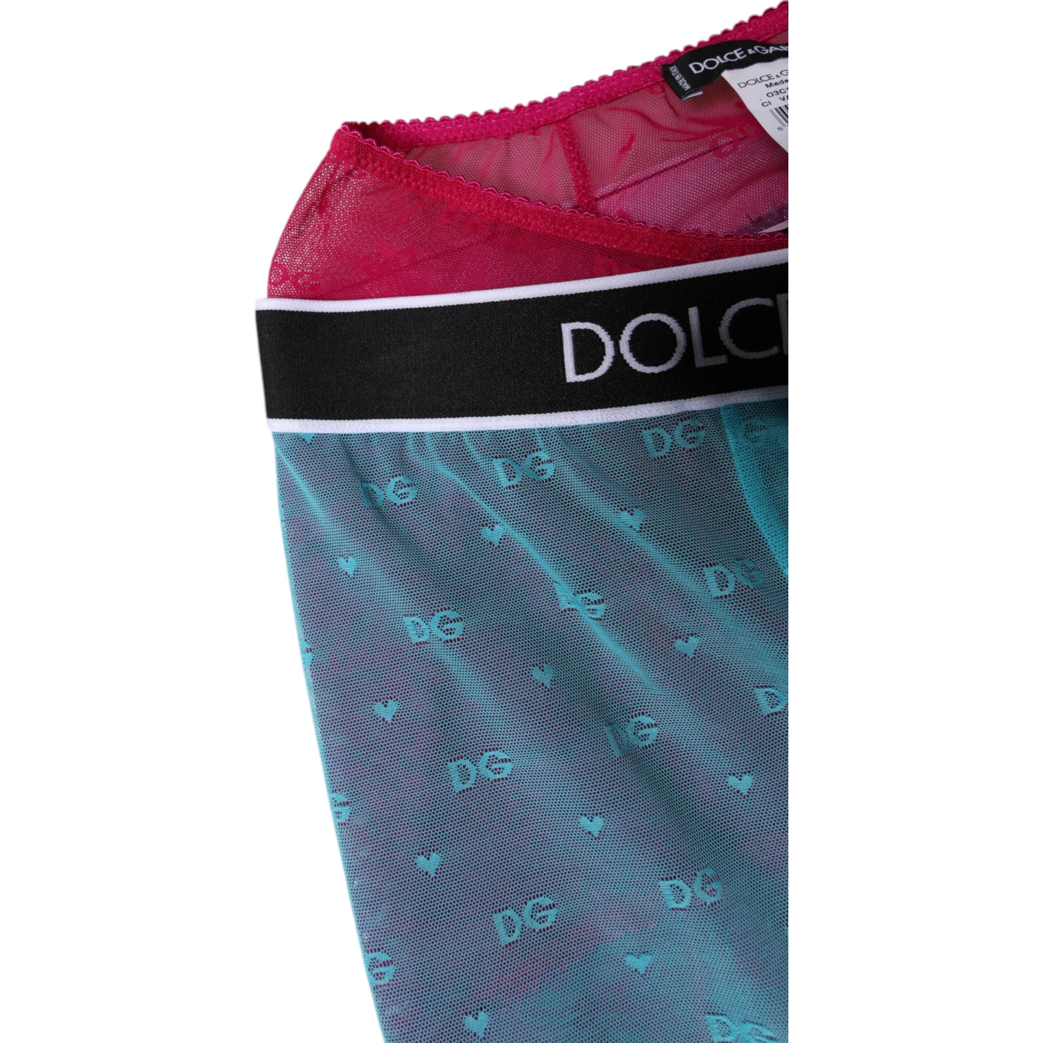 Blue Fuchsia Logo Lingerie Cropped Underwear