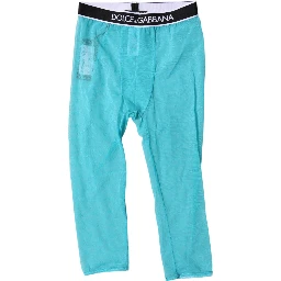 Light Blue DG Logo Nylon Cropped Tights Underwear