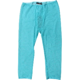 Blue Logo Lace Lingerie Cropped Tight Underwear