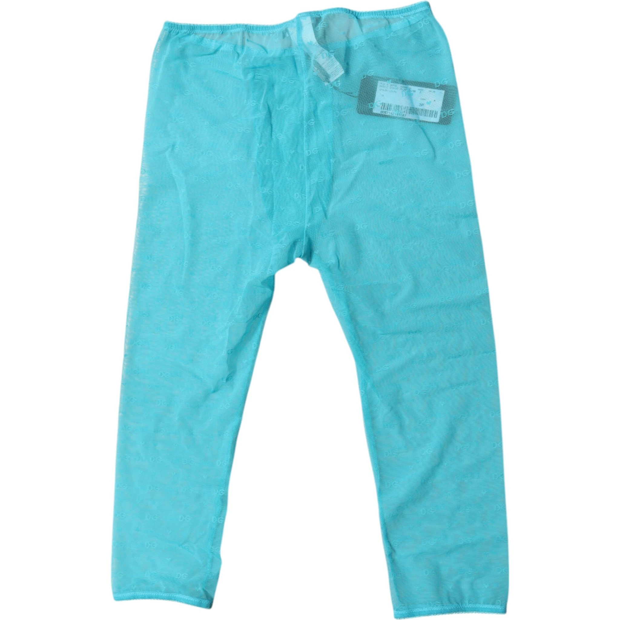 Blue Logo Lace Lingerie Cropped Tight Underwear