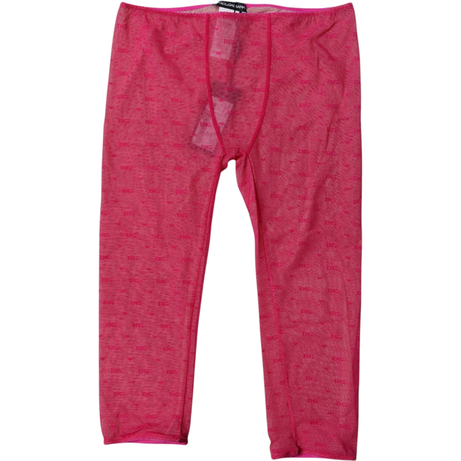 Fuchsia Logo Lace Lingerie Cropped Tight Underwear