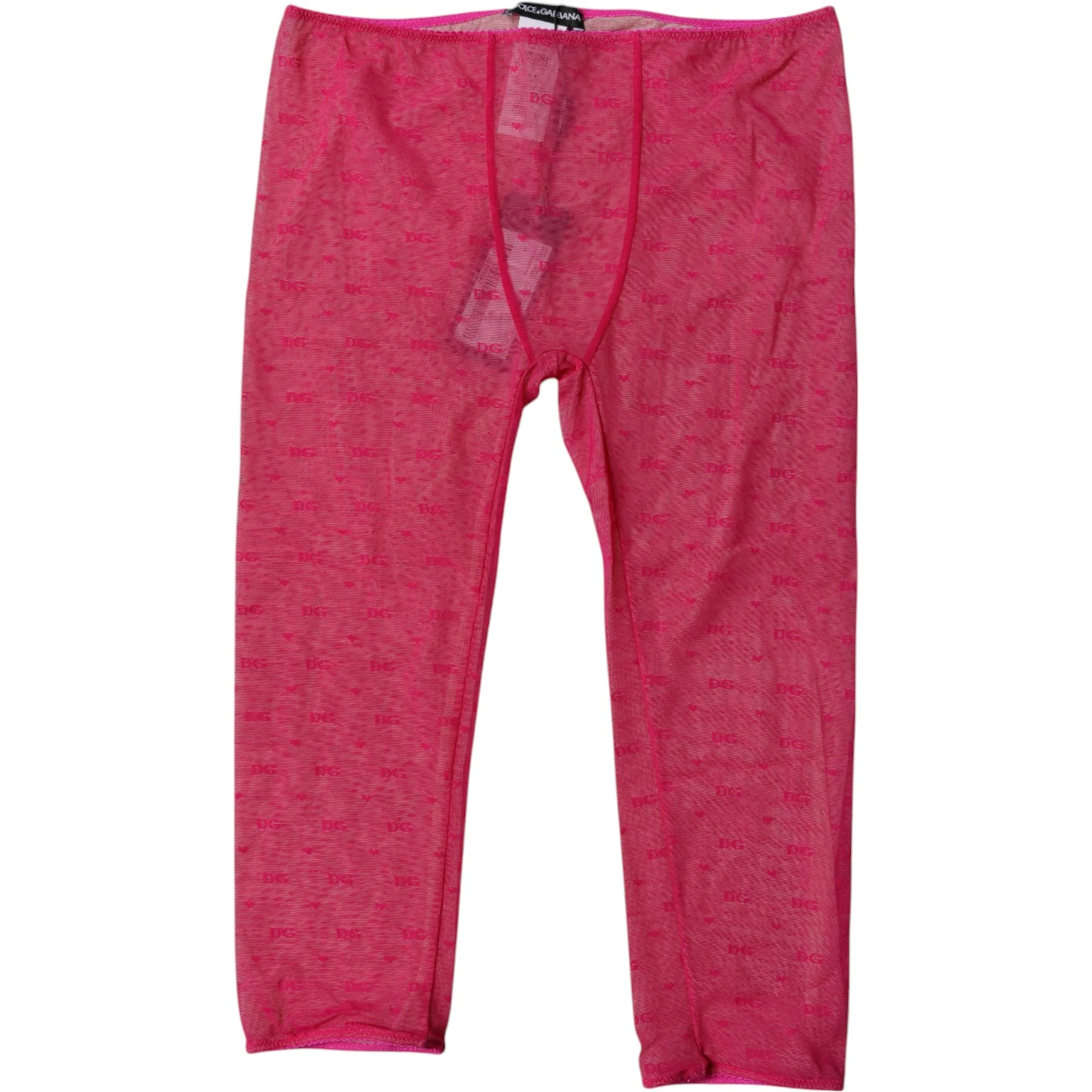 Fuchsia Logo Lace Lingerie Cropped Tight Underwear