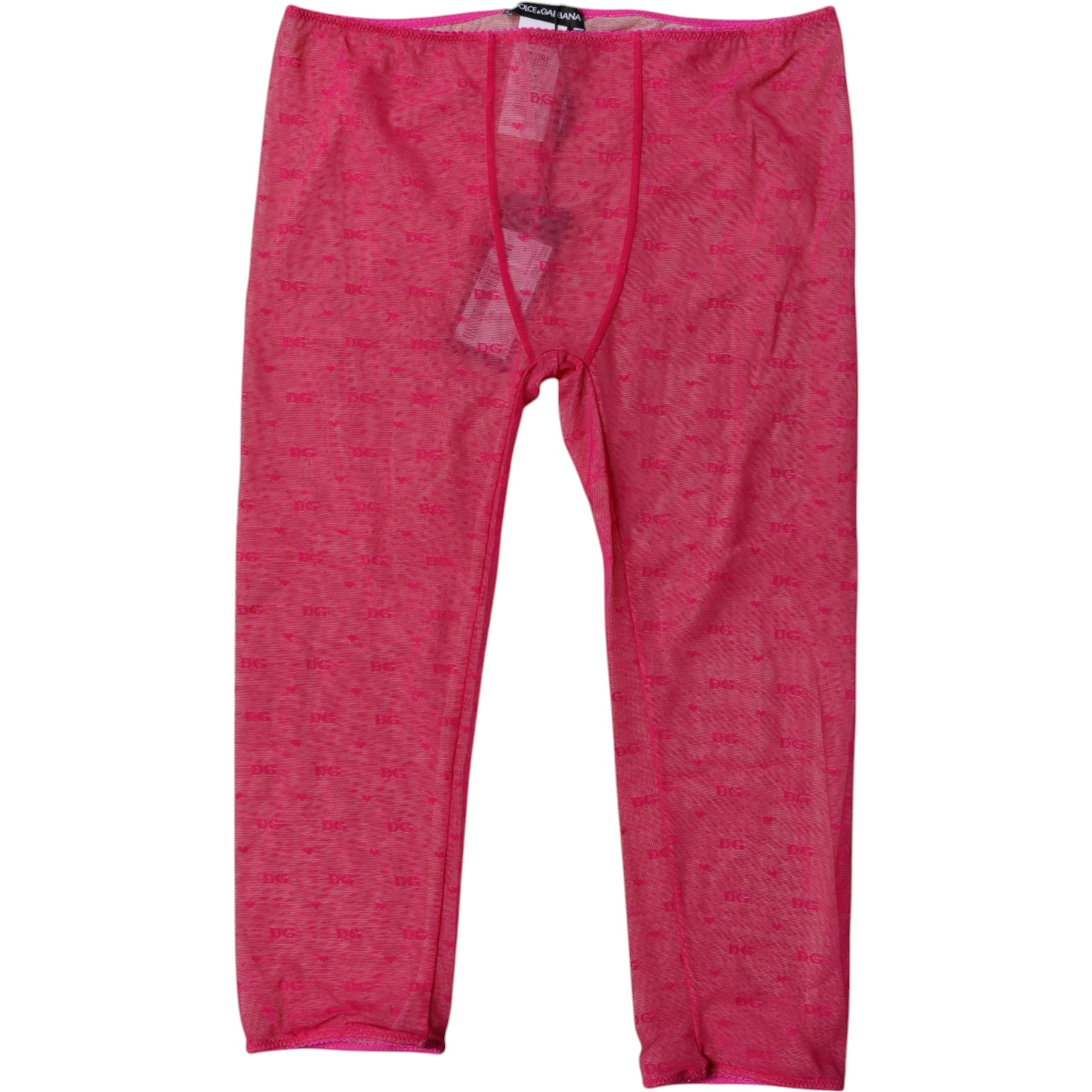 Fuchsia Logo Lace Lingerie Cropped Tight Underwear