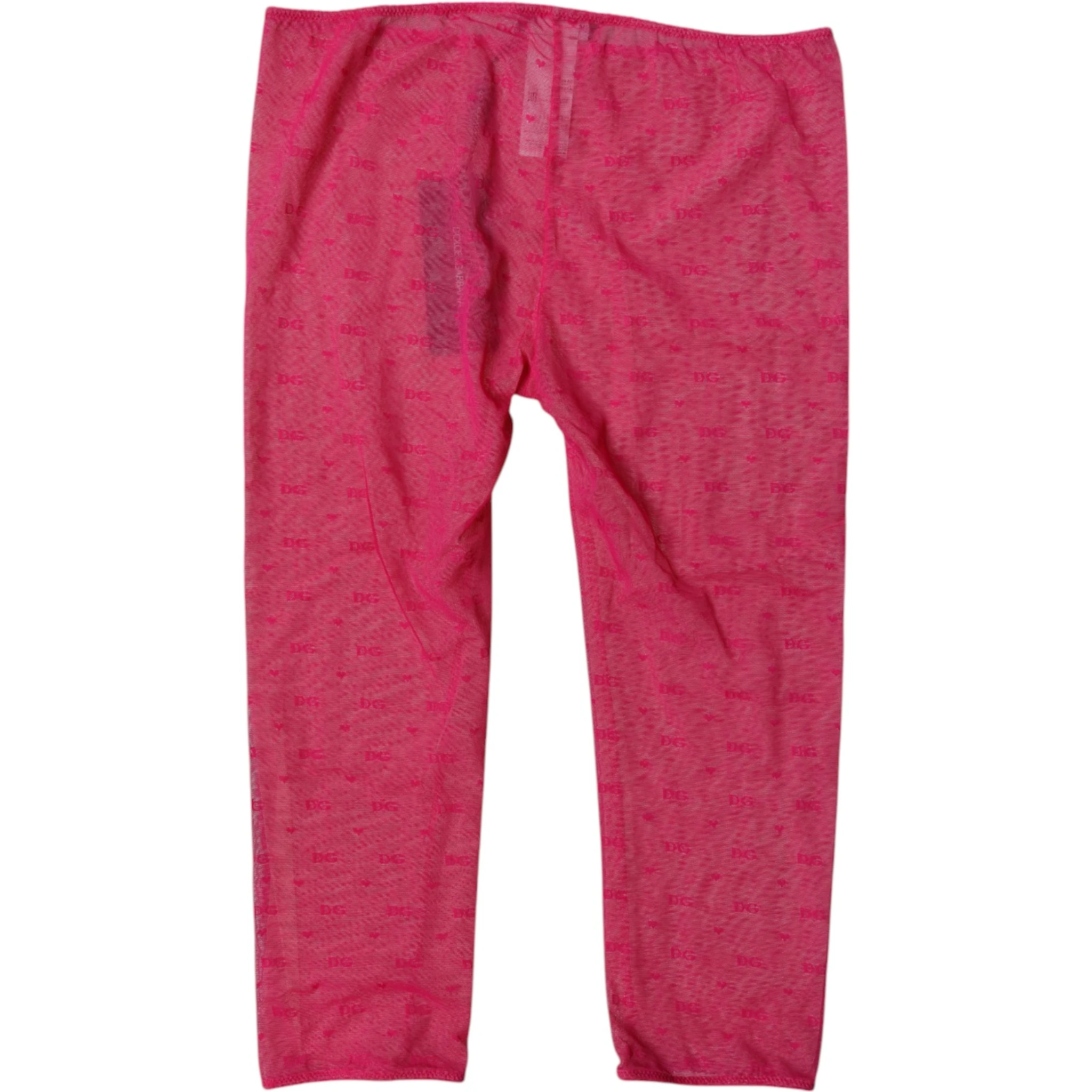 Fuchsia Logo Lace Lingerie Cropped Tight Underwear