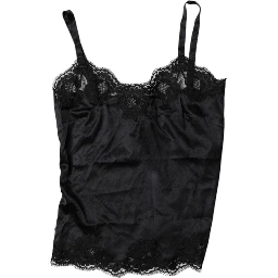 Black Lace Silk Blend Camisole Top Underwear