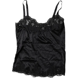 Black Lace Silk Blend Camisole Top Underwear