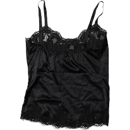 Black Lace Silk Blend Camisole Top Underwear