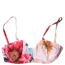 Multicolor Floral Padded Balconette Bra Underwear