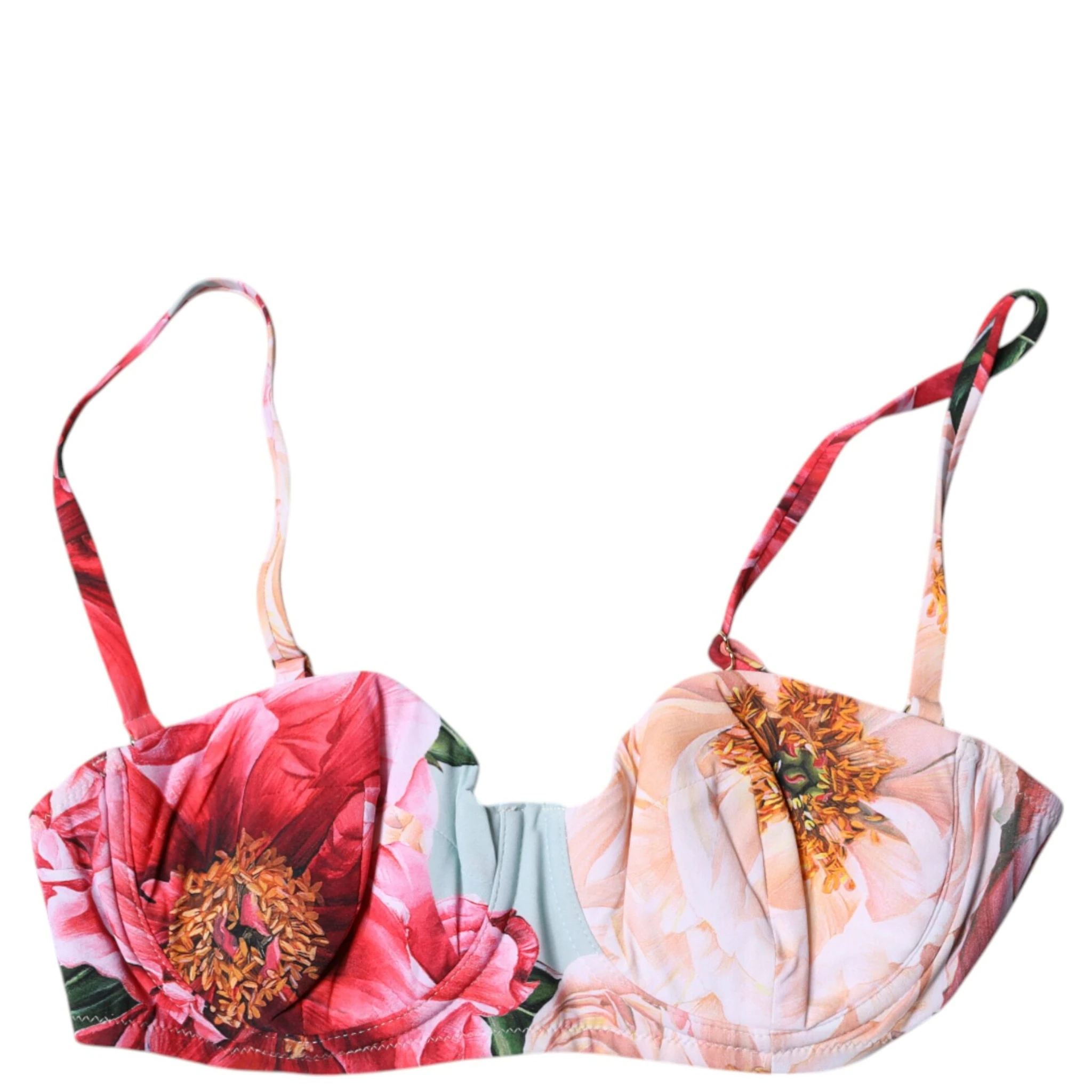 Multicolor Floral Padded Balconette Bra Underwear