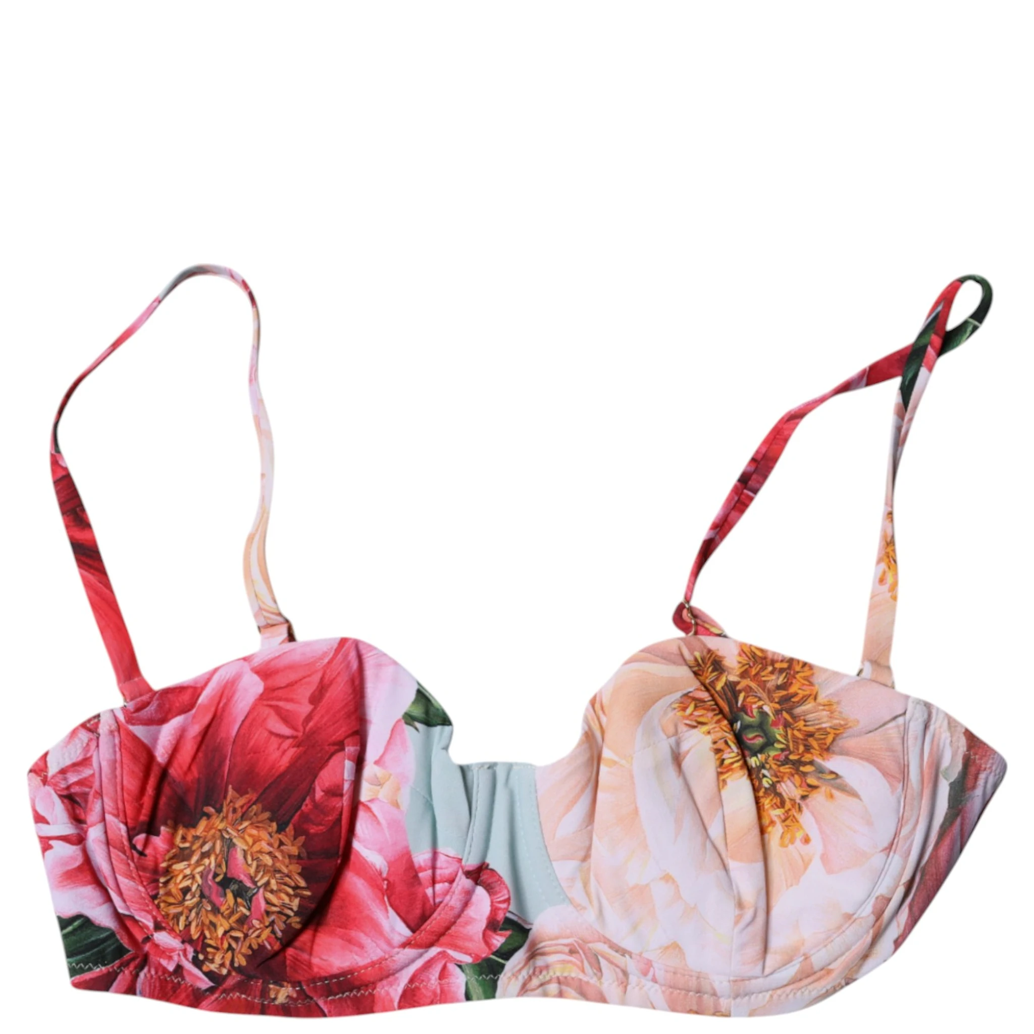Multicolor Floral Padded Balconette Bra Underwear