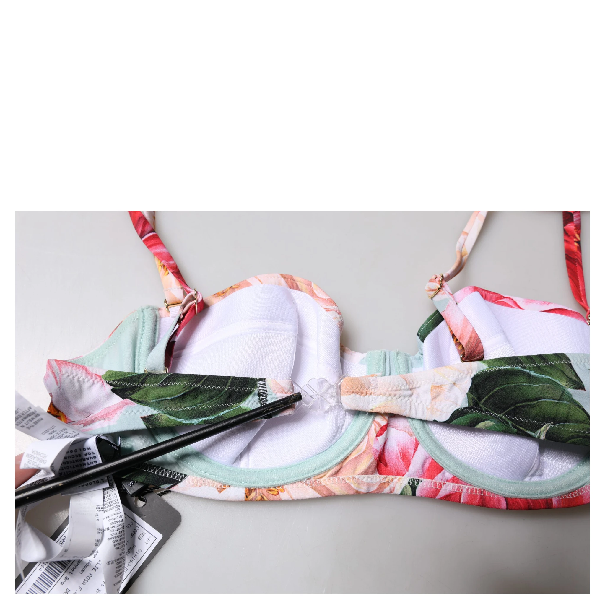 Multicolor Floral Padded Balconette Bra Underwear
