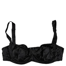 Black Silk Stretch Balconette Brassiere Underwear