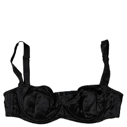 Black Silk Stretch Balconette Brassiere Underwear