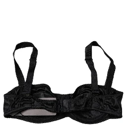 Black Silk Stretch Balconette Brassiere Underwear