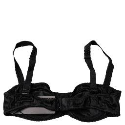 Black Silk Stretch Balconette Brassiere Underwear