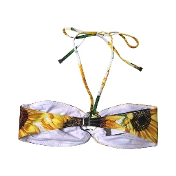 Multicolor Floral Halter Beachwear Bikini Top Swimwear