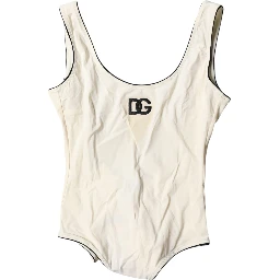 White Black Logo One Piece Beachwear Swimwear
