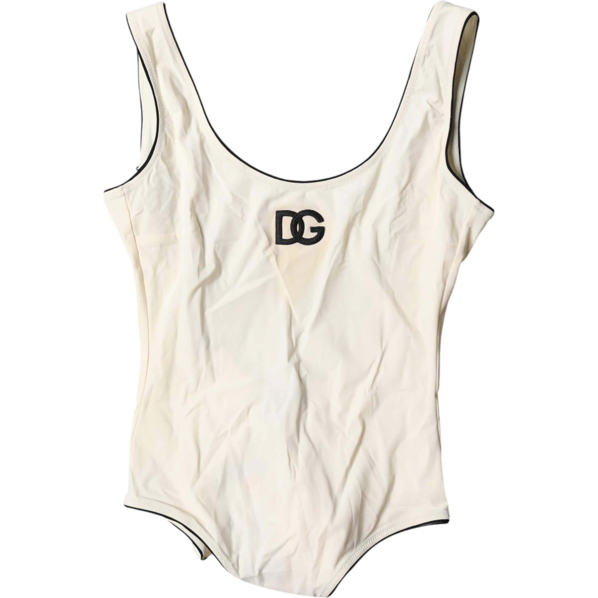 White Black Logo One Piece Beachwear Swimwear