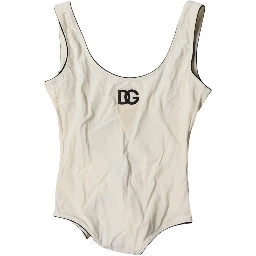 White Black Logo One Piece Beachwear Swimwear