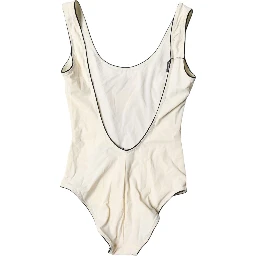 White Black Logo One Piece Beachwear Swimwear