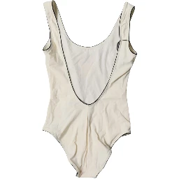 White Black Logo One Piece Beachwear Swimwear