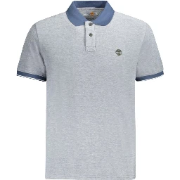 Blue Cotton Polo Shirt