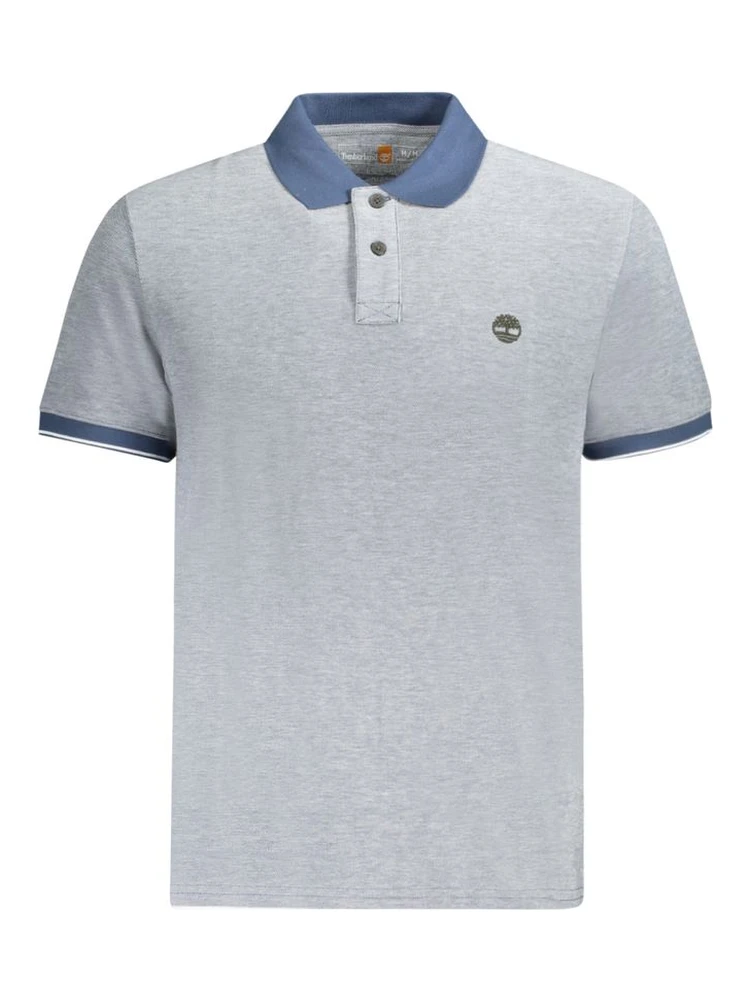 Blue Cotton Polo Shirt