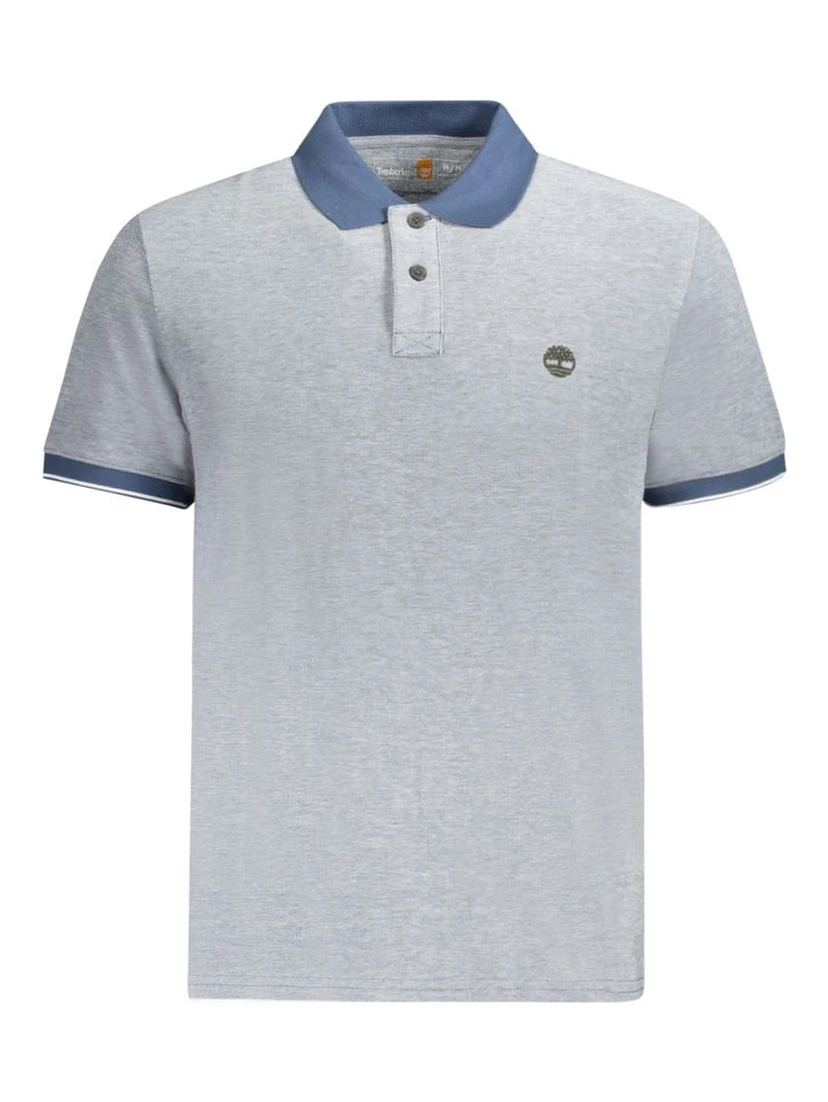 Blue Cotton Polo Shirt
