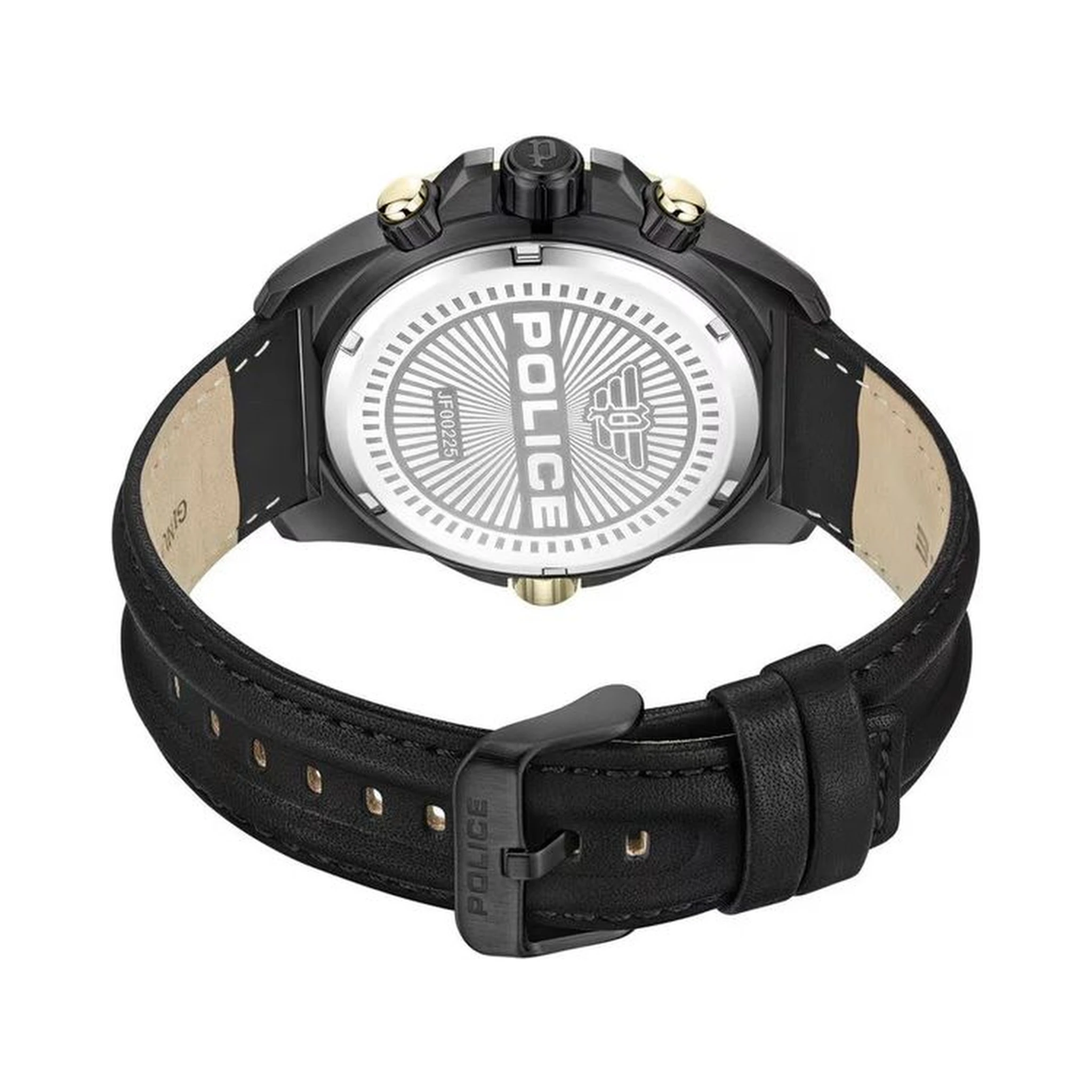Black Artificial Leather Sport Watch