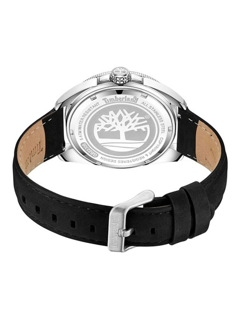 Black Leather Dress Watch