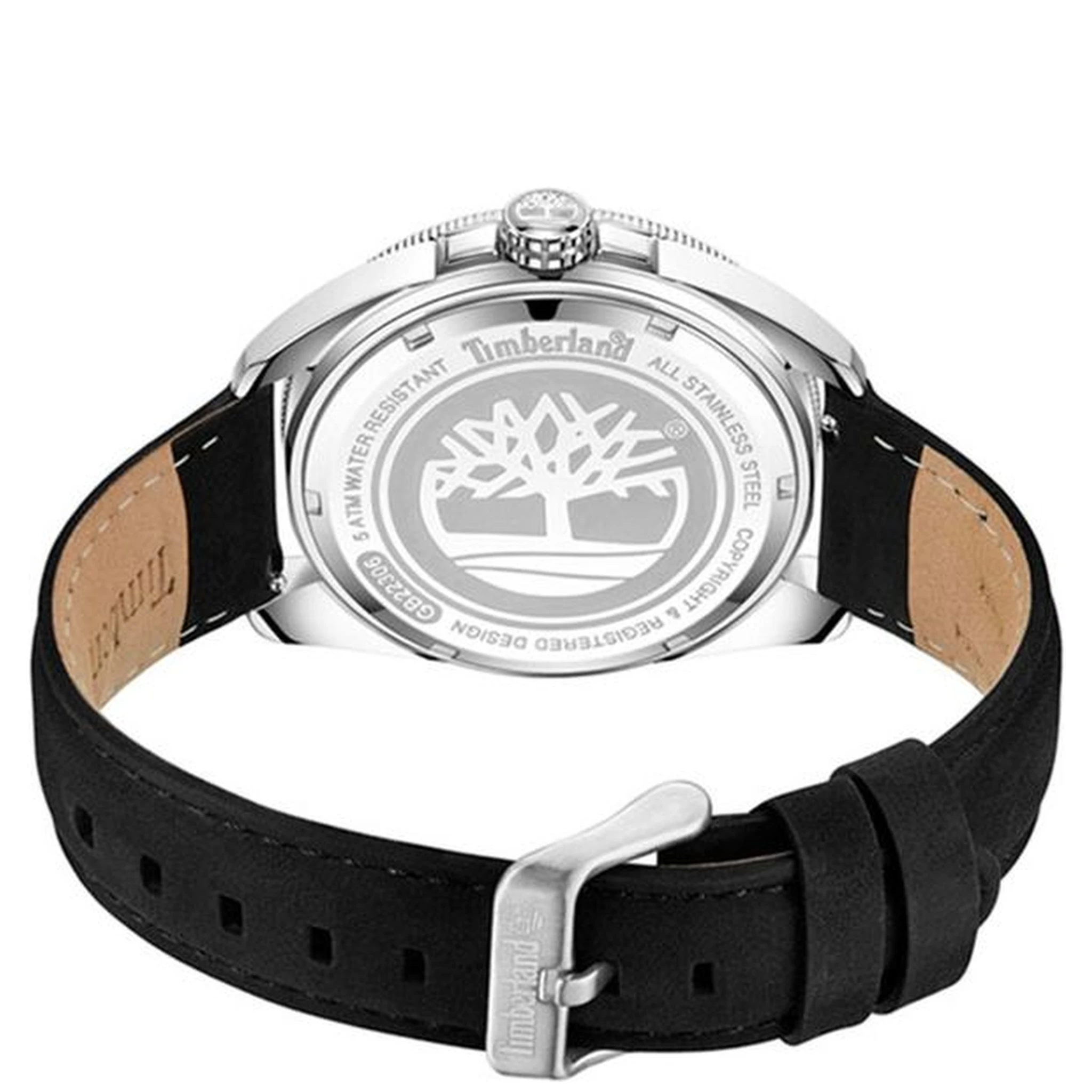 Black Leather Dress Watch