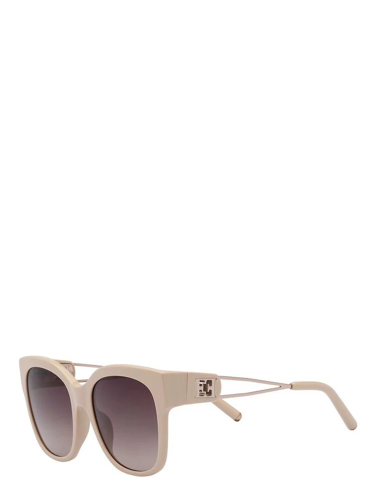 Beige Metal Sunglasses