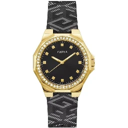 Black Leather Dress Watch