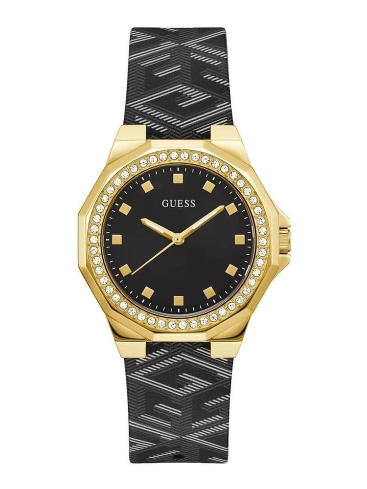 Black Leather Dress Watch