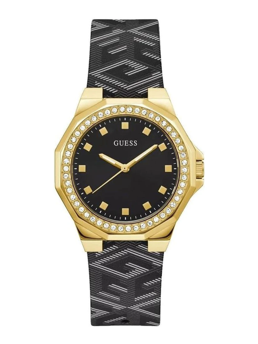 Black Leather Dress Watch