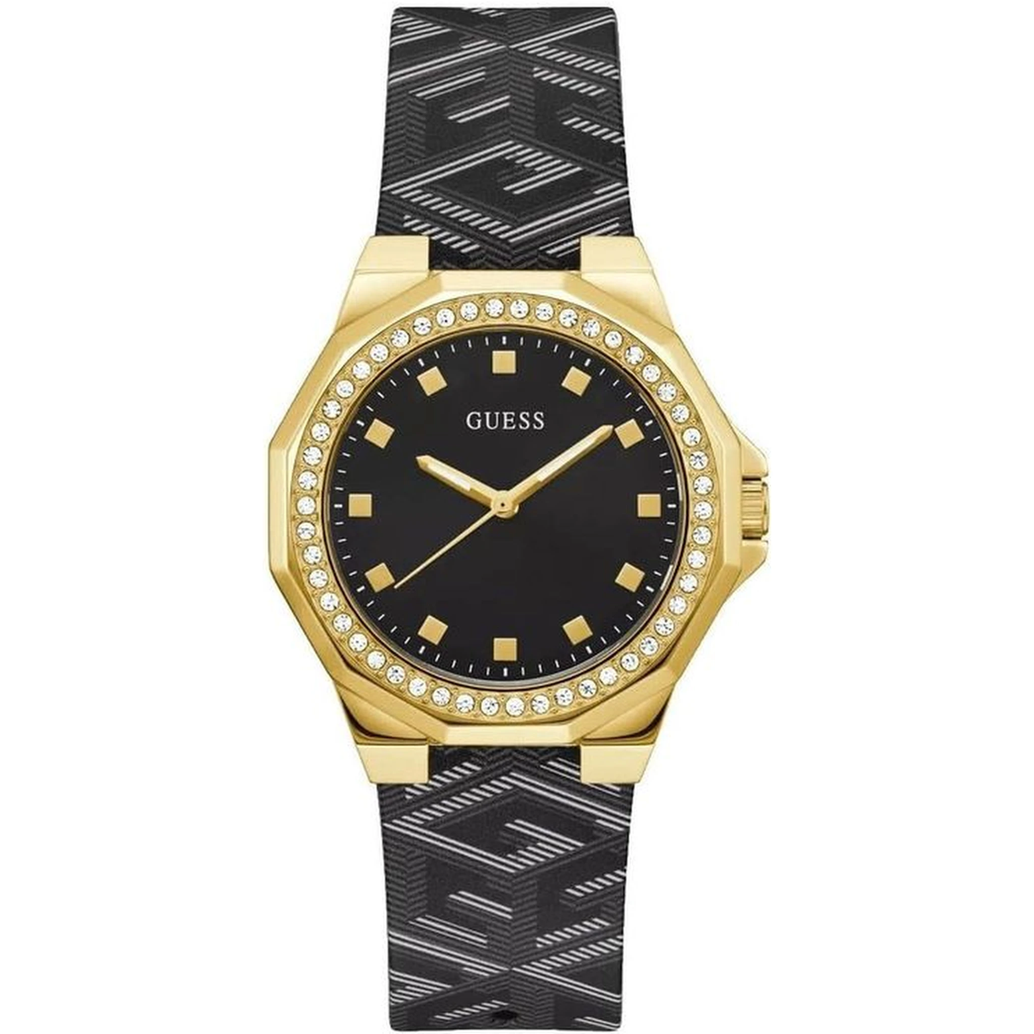 Black Leather Dress Watch