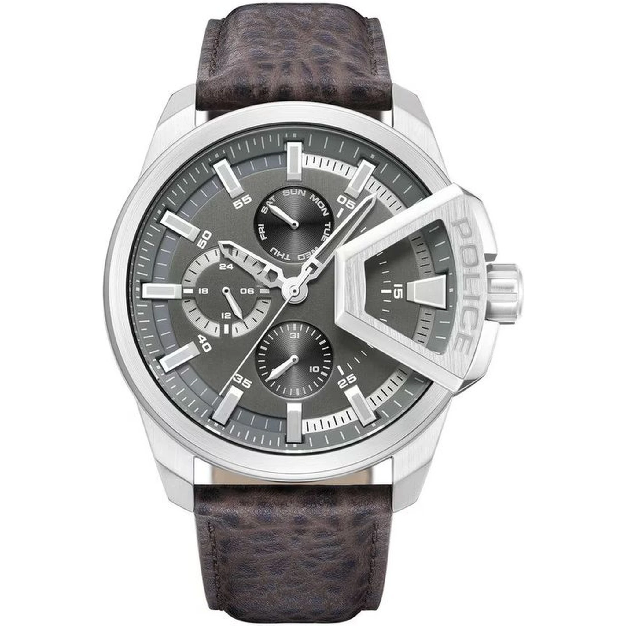 Brown Leather Dress Watch