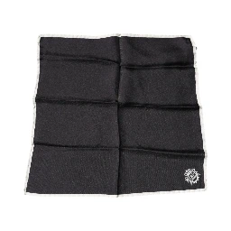Black Crown Logo Square Handkerchief Scarf