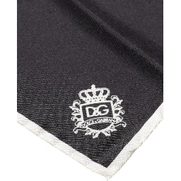 Black Crown Logo Square Handkerchief Scarf