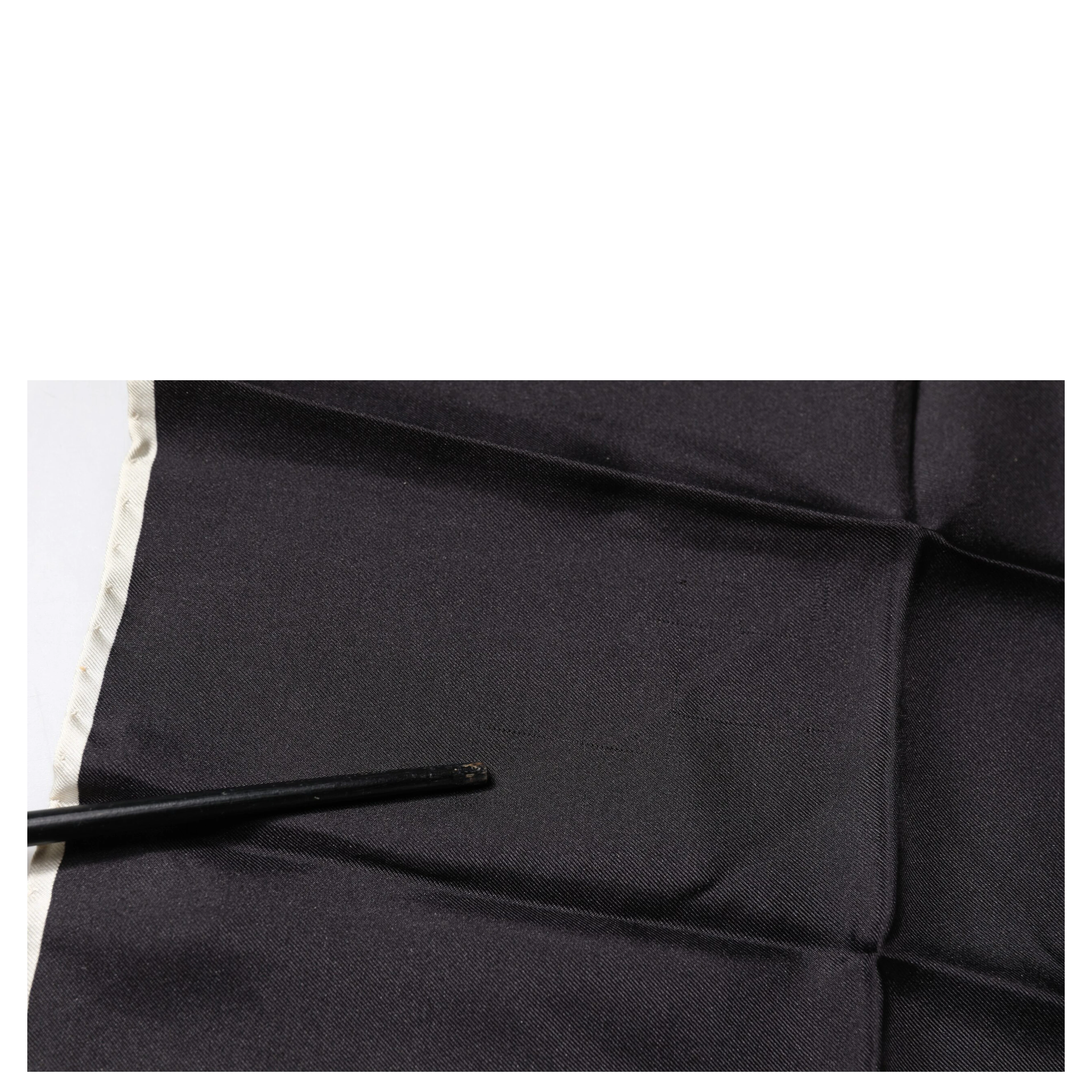 Black Crown Logo Square Handkerchief Scarf