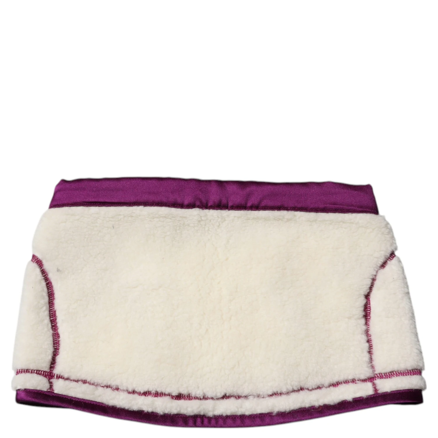 White Purple Cashmere Fleece Neck Warmer Scarf