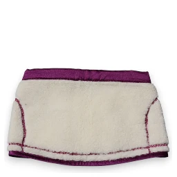 White Purple Cashmere Fleece Neck Warmer Scarf