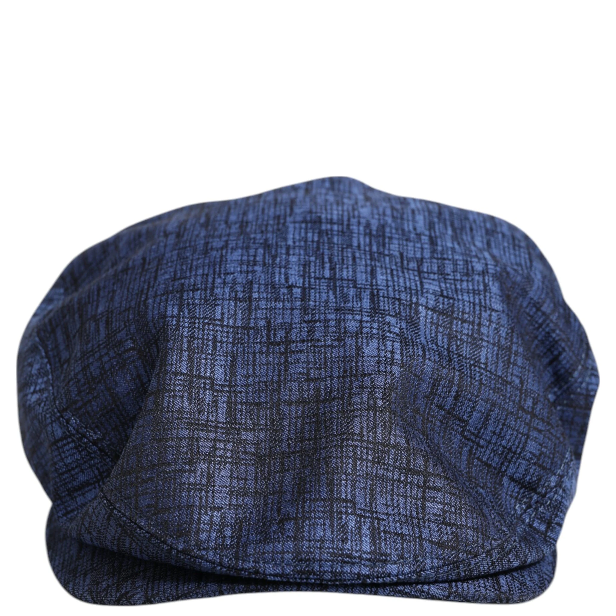 Blue Cotton Stretch Newsboy Hat