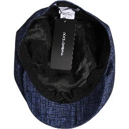 Blue Cotton Stretch Newsboy Hat