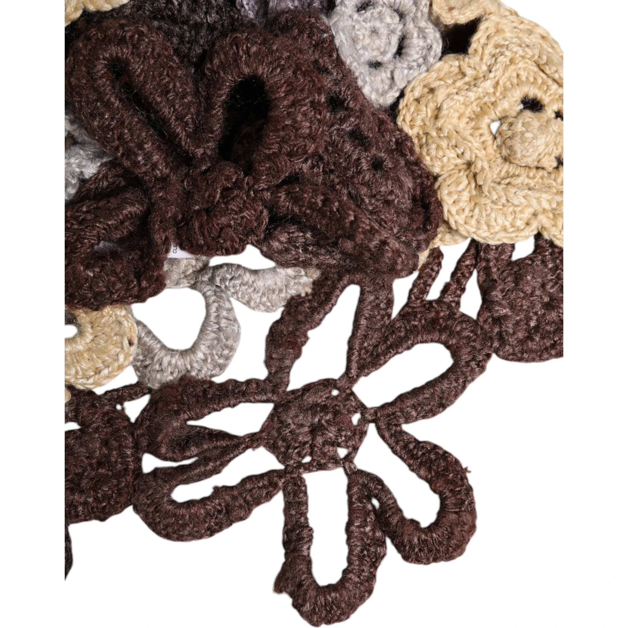 Multicolor Floral Silk Crochet Beanie Hat