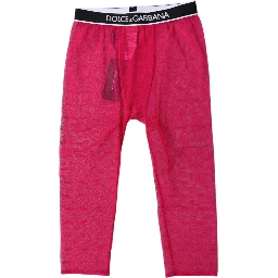 Fuchsia DG Logo Nylon Cropped Tights Underwear