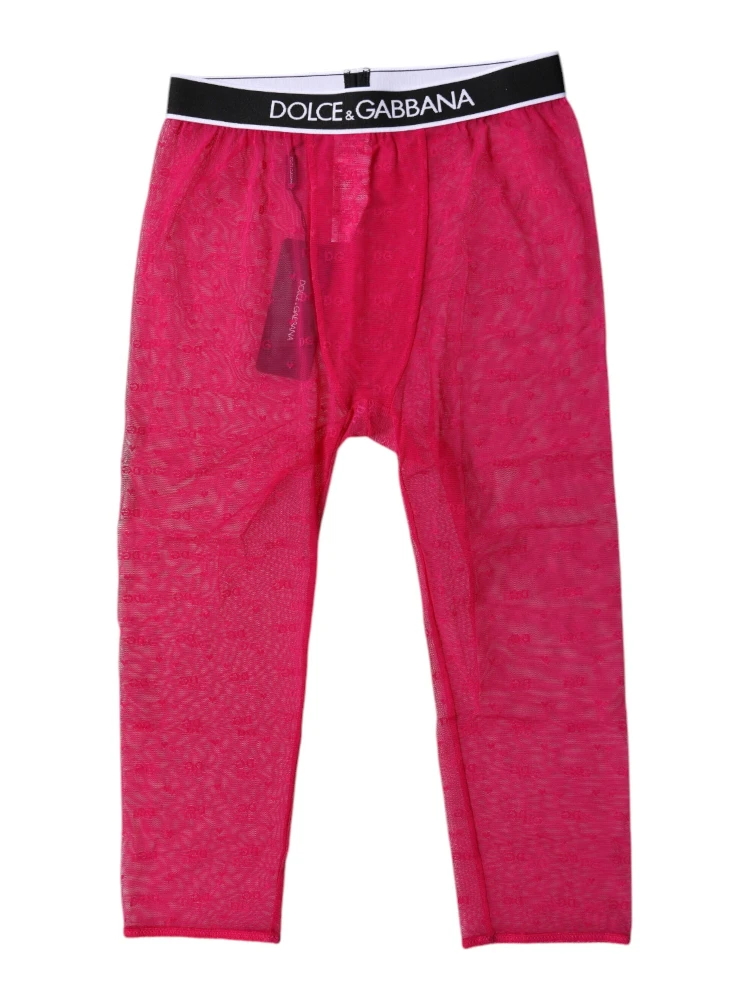 Fuchsia DG Logo Nylon Cropped Tights Underwear alternative