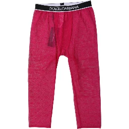 Fuchsia DG Logo Nylon Cropped Tights Underwear