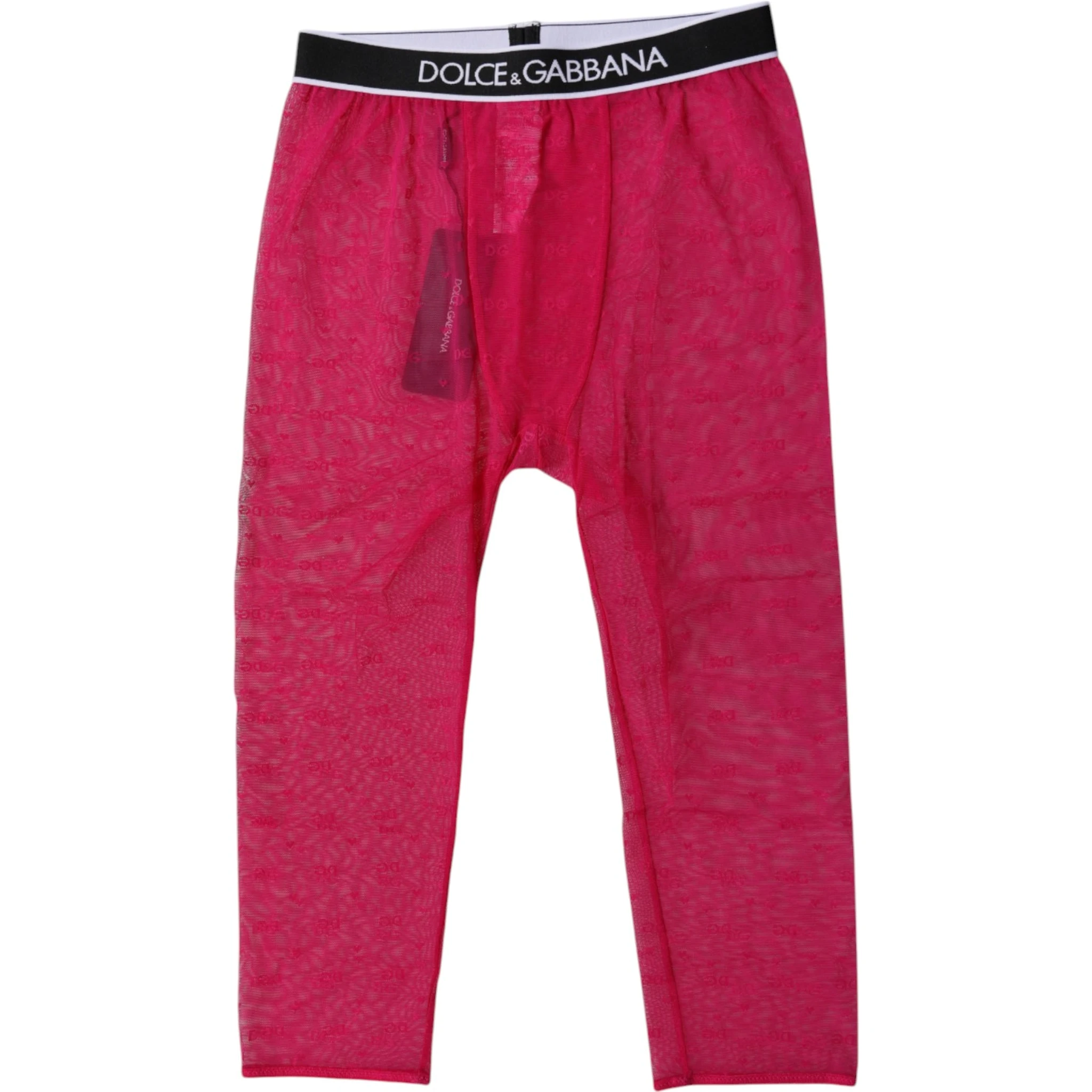 Fuchsia DG Logo Nylon Cropped Tights Underwear