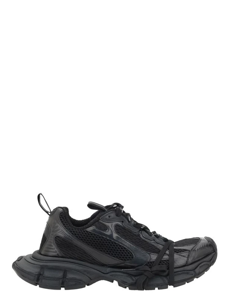 Black Rubber Athletic Sneakers